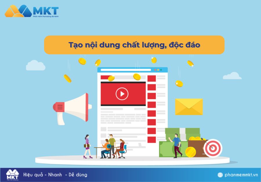 Tạo nội dung chất lượng, độc đáo Cách tăng lượt view Youtube hiệu quả: Tạo nội dung chất lượng, độc đáo