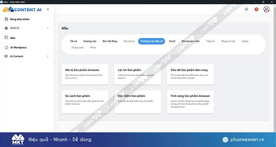 Sáng tạo nội dung thương mại điện tử bằng phần mềm Content AI